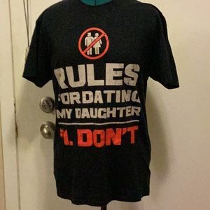Mens Rules T-shirt Black Med short sleeves